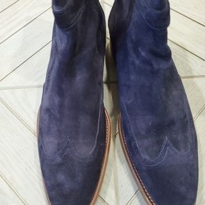 Men’s Johnston & Murphy Navy Blue Suede Dress Boot US 11